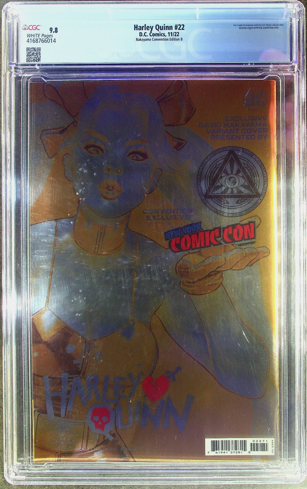Harley Quinn #22 (2022) CGC 9.8 NM/MT Nakayama Virgin Gold Foil NYCC Edition B