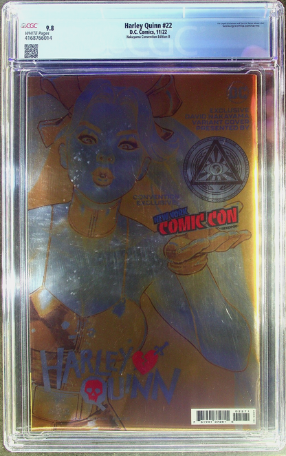 Harley Quinn #22 (2022) CGC 9.8 NM/MT Nakayama Virgin Gold Foil NYCC Edition B
