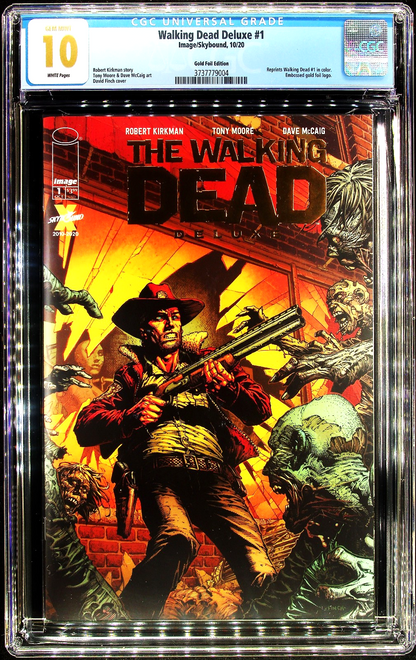 Walking Dead Deluxe #1 (2020) CGC 10 GEM MINT Census 1 of 5 Embossed Gold Foil