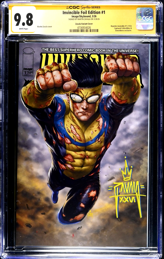 Invincible Foil Edition #1 (2026) CGC 9.8 SS Signed Martin Zavala C2E2 LTD 999