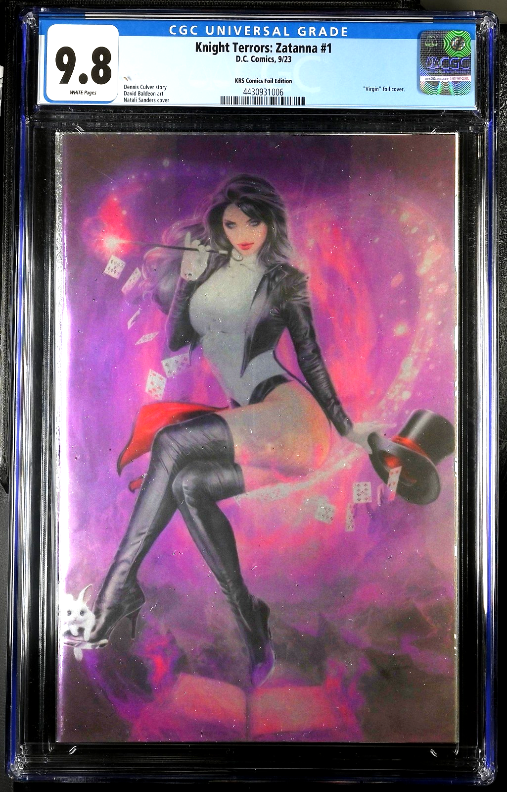 Knight Terrors Zatanna #1 (2023) CGC 9.8 NM/MT WHITE KRS Comics Foil Virgin