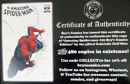 Amazing Spider-Man #26 (2023) CGC 9.9 (Not 9.8) Bry's Comics Dell'Otto Edition