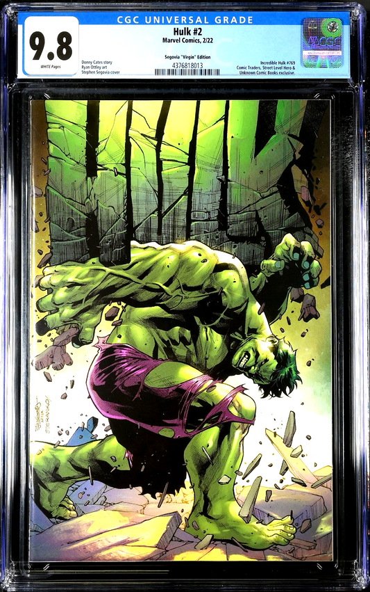 Hulk #2 (2022) CGC 9.8 NM/MT LGY #769 Illuminati Segovia Virgin Steranko Homage