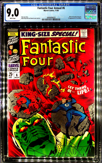 Fantastic Four Annual #6 (1968) CGC 9.0 WHITE 1st Annihilus & Franklin Richards