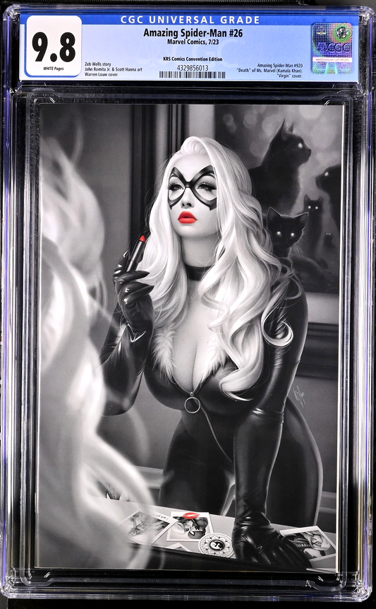 Amazing Spider-Man #26 (2023) CGC 9.8 NM/MT KRS Louw Color Spot Virgin Cover