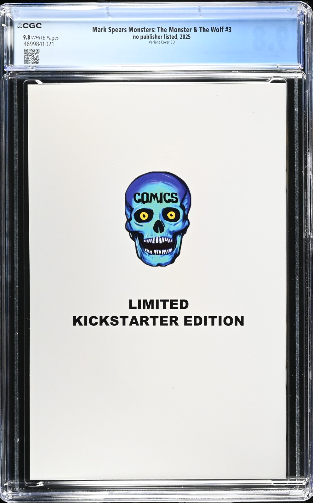 Mark Spears Monster & The Wolf #3 (2025) CGC 9.8 Kickstarter 3D Homage ASM 328