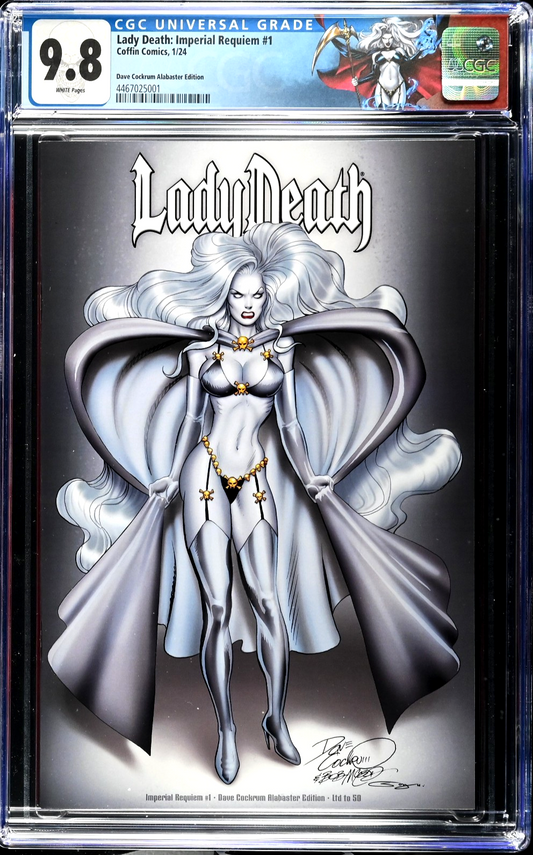 Lady Death Imperial Requiem #1 (2024) CGC 9.8 NM/MT Alabaster Custom Label HTF