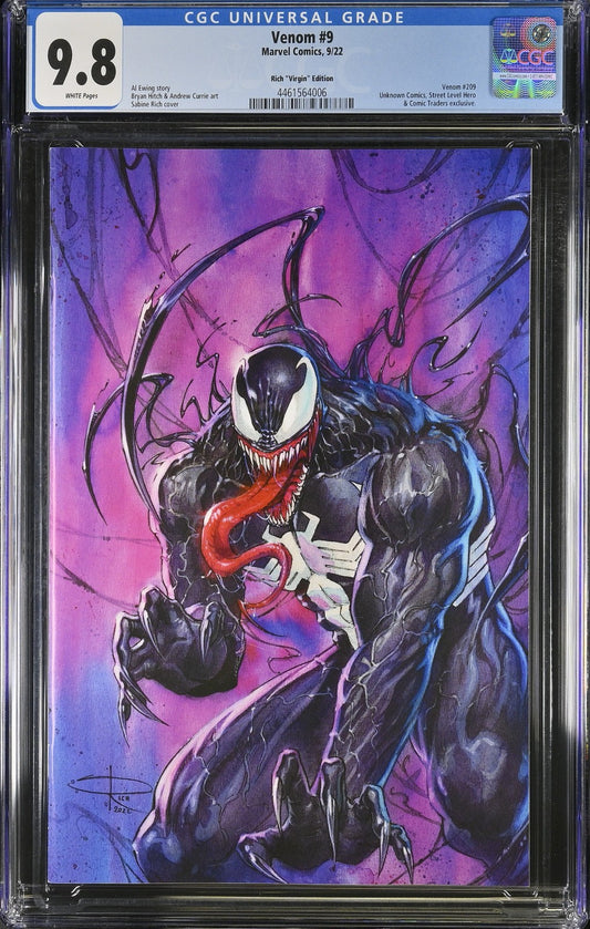 Venom #9 (2022) CGC 9.8 NM/MT LGY 209 Unknown Comics Sabine Rich Virgin