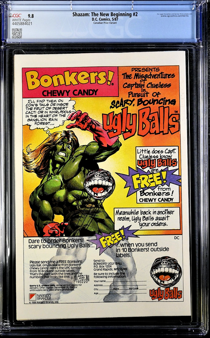 Shazam The New Beginning #2 (1987) CGC 9.8 Black Adam Canadian Price Variant