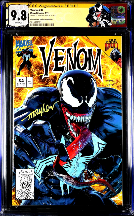 Venom #32 (2021) CGC 9.8 NM/MT SS Signed Mayhew Lethal Homage "B" Custom Label
