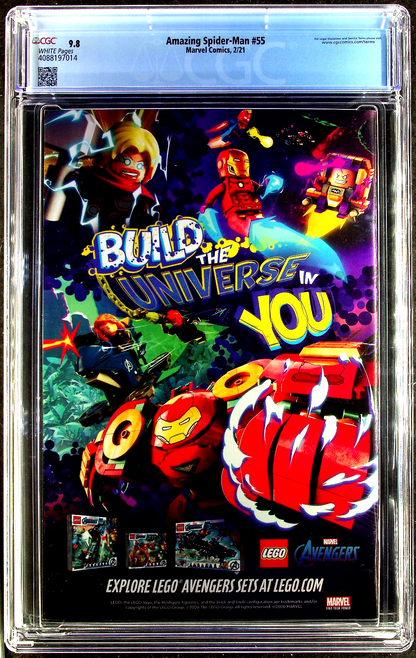 Amazing Spider-Man #55 (2021) CGC 9.8 NM/MT Gleason 1st Print Black/White Cover