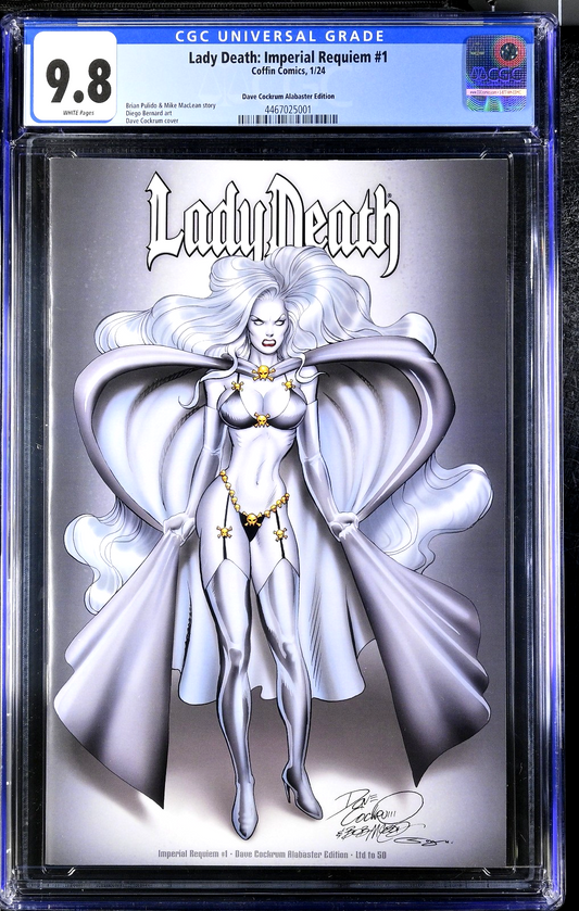 Lady Death Imperial Requiem #1 (2024) CGC 9.8 NM/MT Cockrum Alabaster HTF Ltd 50
