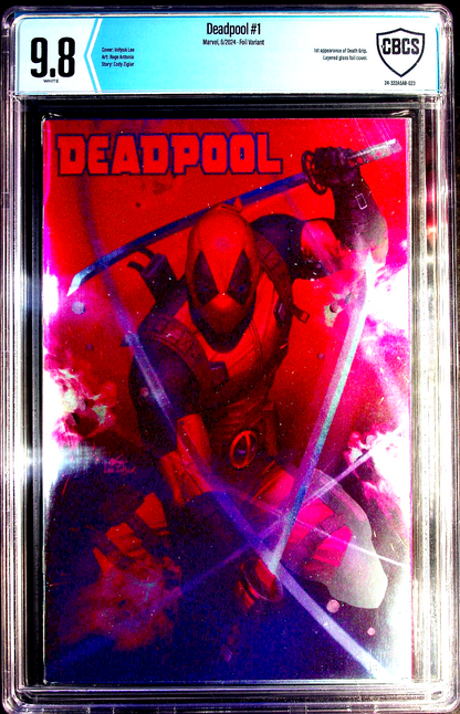 Deadpool #1 (2024) CBSC 9.8 NM/MT WHITE Pages Inhyuk Lee Foil Cover