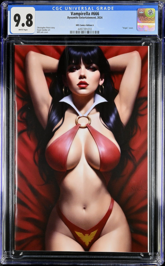 Vampirella 666 (2024) CGC 9.8 NM/MT KRS Comics Will Jack Red Virgin Edition A