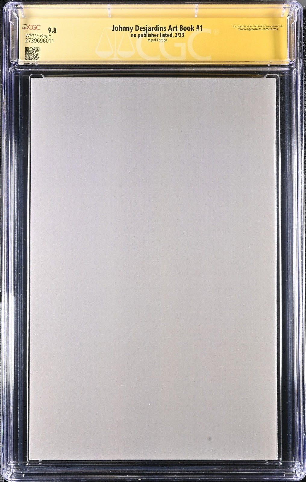 Johnny Desjardins Art Book #1 (2023) CGC 9.8 SS Metal Remark Freddy Jason LTD 20