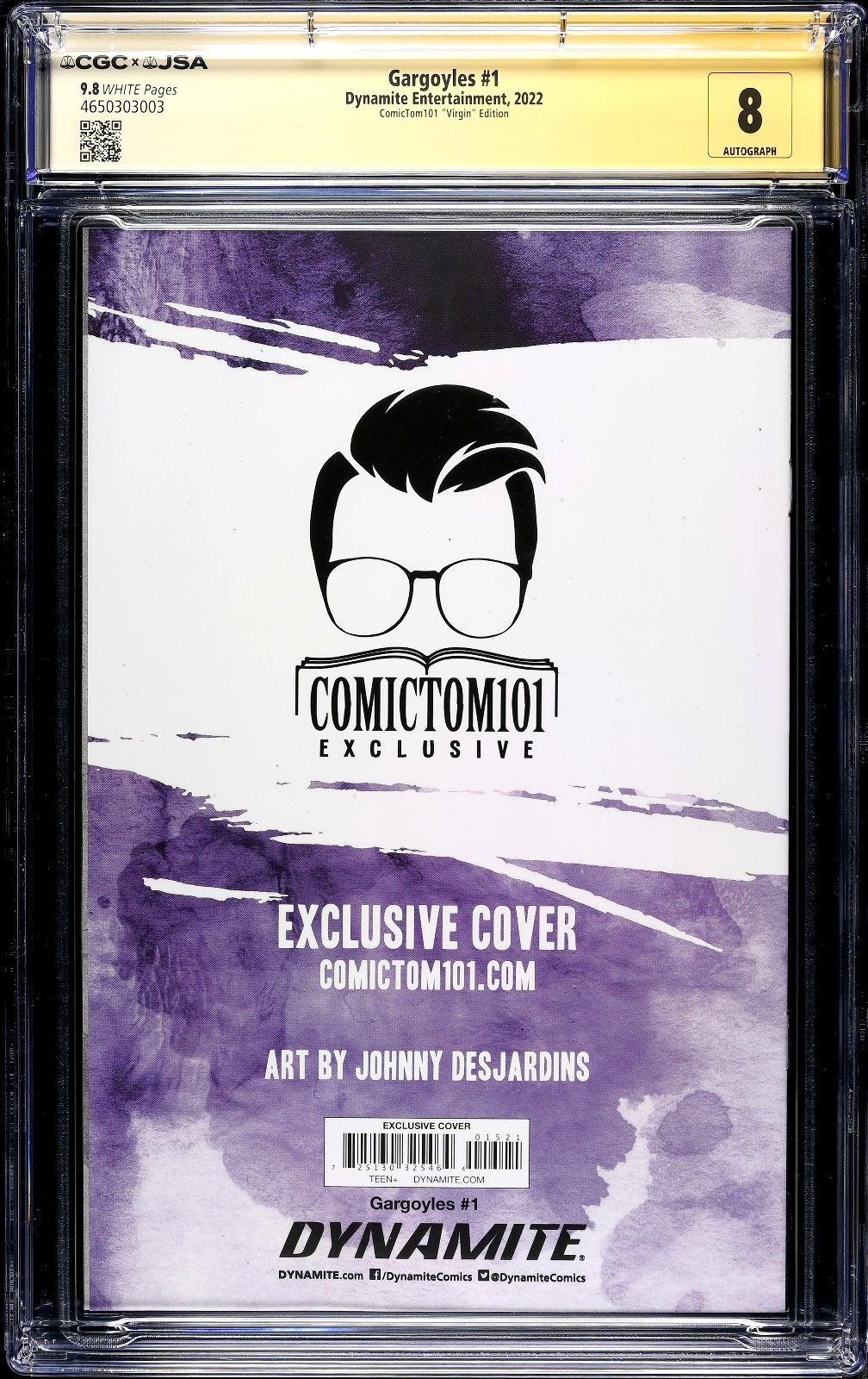 Gargoyles #1 (2022) CGC JSA 9.8 ComicTom101 Desjardins Signed Sketch Limited 650