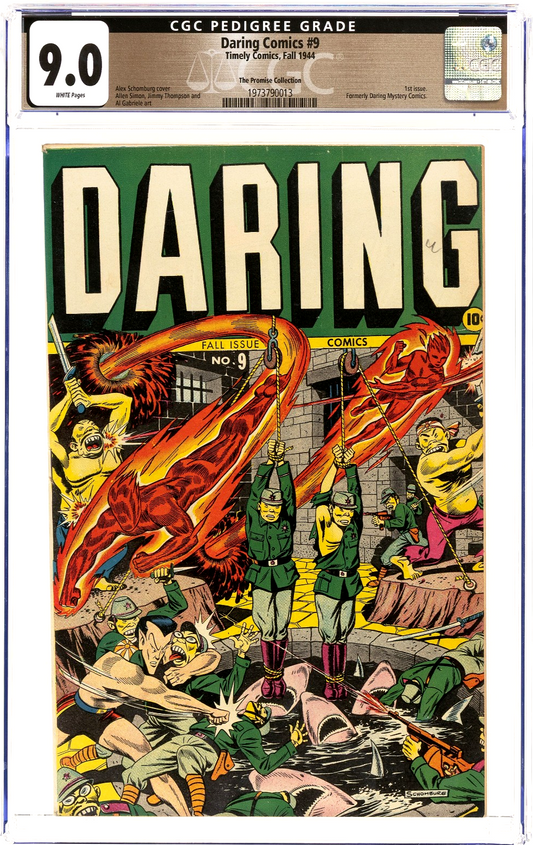 Daring Comics #9 (1944) CGC 9.0 WHITE Pedigree Promise Collection KEY 1st Issue