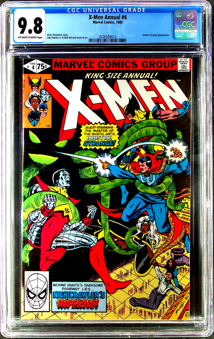 X-Men Annual #4 (1980) CGC 9.8 NM/MT OW White Romita Doctor Strange Appearance