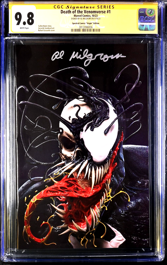 Death of Venomverse #1 (2023) CGC 9.8 NM/MT Grassetti Virgin 1st Kid Venom LTD