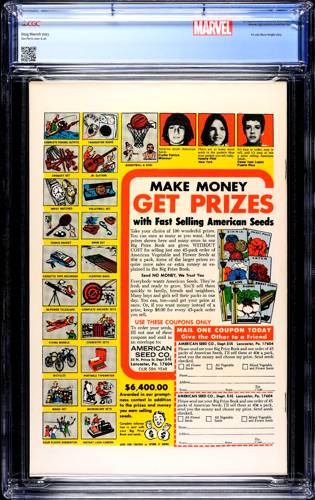 Marvel Spotlight #28 (1976) CGC 9.4 NM WHITE 1st Solo Moon Knight Custom Label