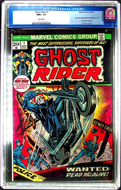 Ghost Rider #1 (1973) CGC 9.6 WHITE KEY 1st Daimon Hellstrom Son Satan OLD Label