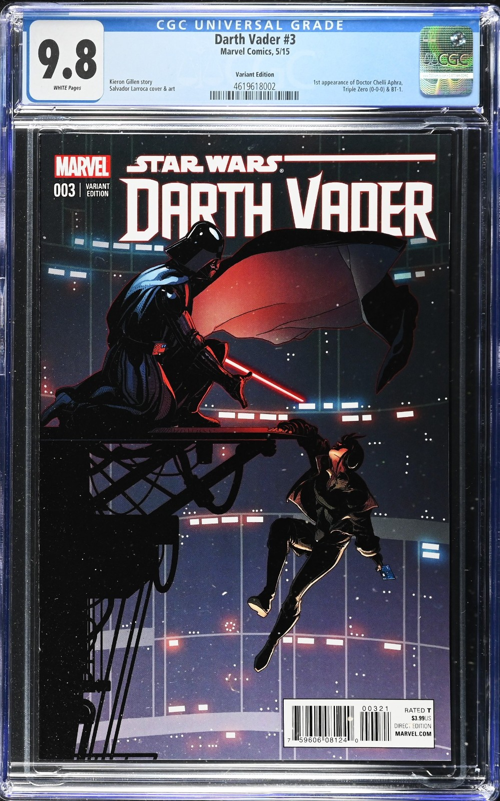 Star Wars Darth Vader #3 (2015) CGC 9.8 KEY 1st Aphra Larocca Variant LTD 1:25
