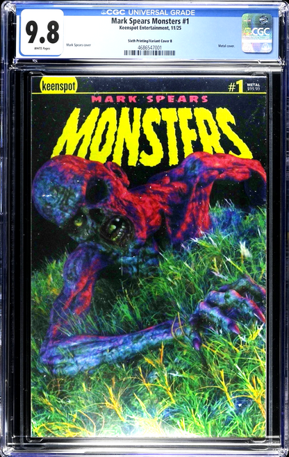 Mark Spears Monsters #1 (2024) CGC 9.8 NM/MT 6th Print B Zombie Metal LTD 650
