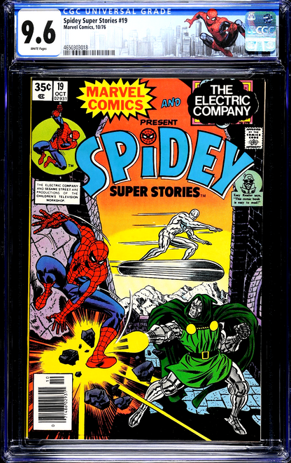 Spidey Super Stories #19 (1976) CGC 9.6 NM WHITE Silver Surfer Doom Spider-Man