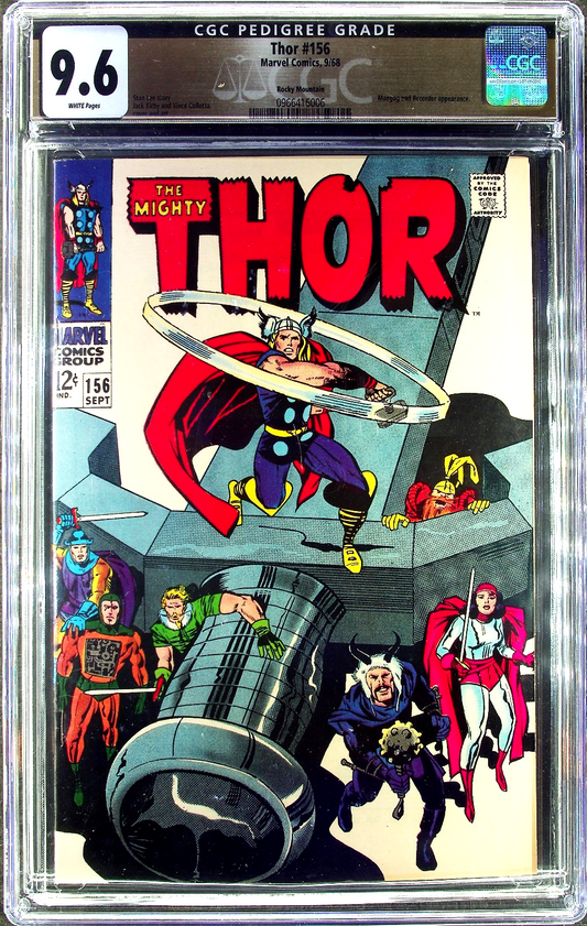 Thor #156 (1968) CGC 9.6 NM+ White Pages Rocky Mountain Pedigree