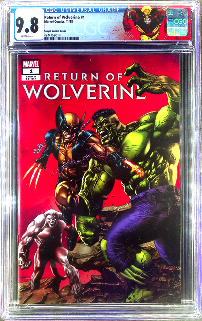 Return of Wolverine #1 (2018) CGC 9.8 NM/MT Unknown Suayuan Hulk #181 Homage