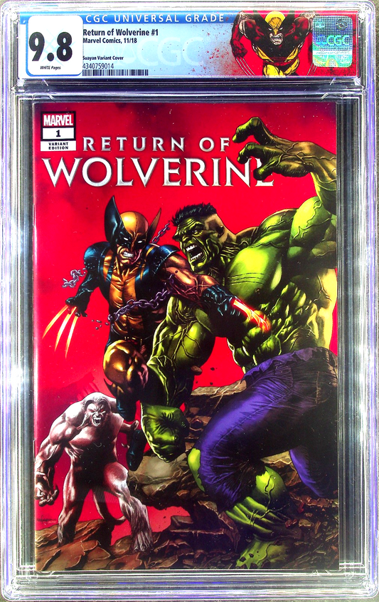 Return of Wolverine #1 (2018) CGC 9.8 NM/MT Unknown Suayuan Hulk #181 Homage