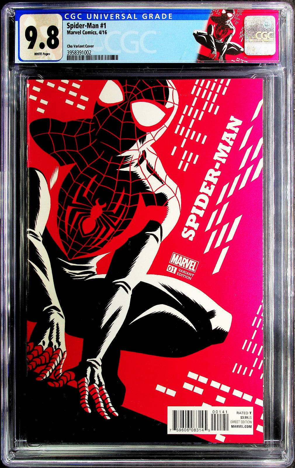 Amazing Spider-Man #1 (2016) CGC 9.8 Cho Incentive LTD 1:20 HTF Custom Label PC