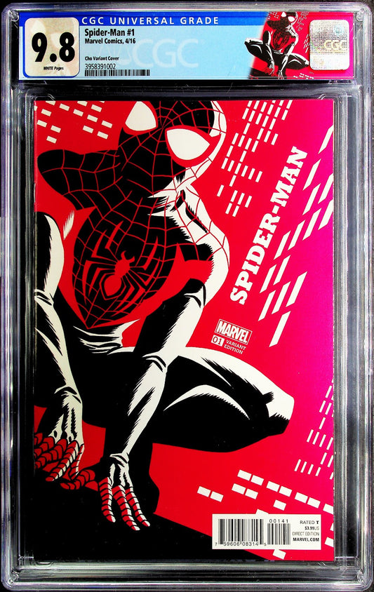 Amazing Spider-Man #1 (2016) CGC 9.8 Cho Incentive LTD 1:20 HTF Custom Label PC
