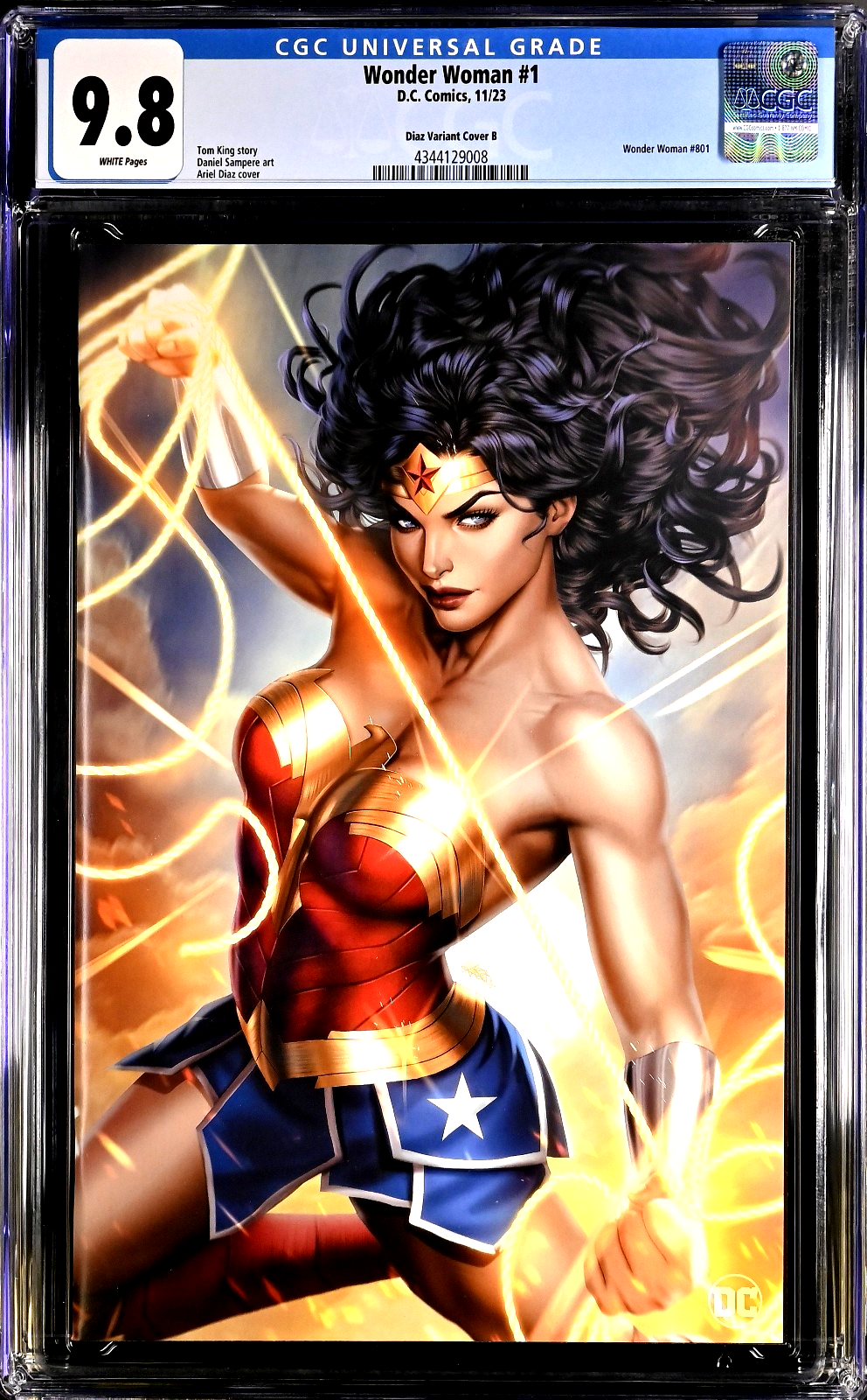 Wonder Woman #1 (2023) CGC 9.8 NM/MT White LGY 801 Ariel Diaz Virgin LTD 1000