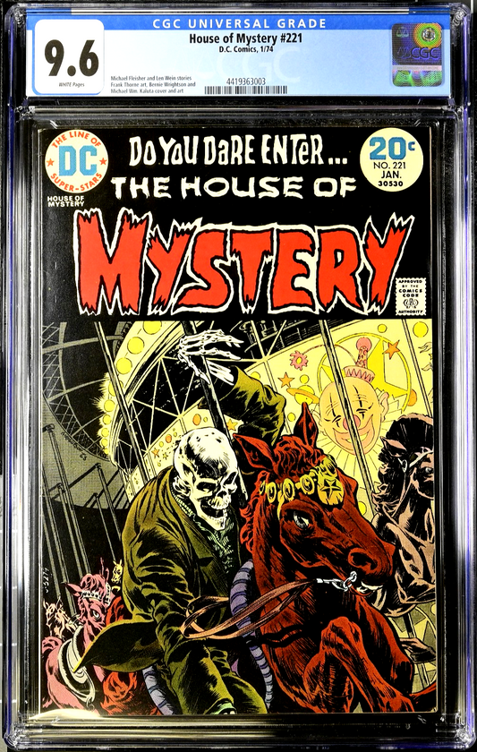 House of Mystery #221 (1974) CGC 9.6 NM+ WHITE Bernie Wrightson Skeleton Cover