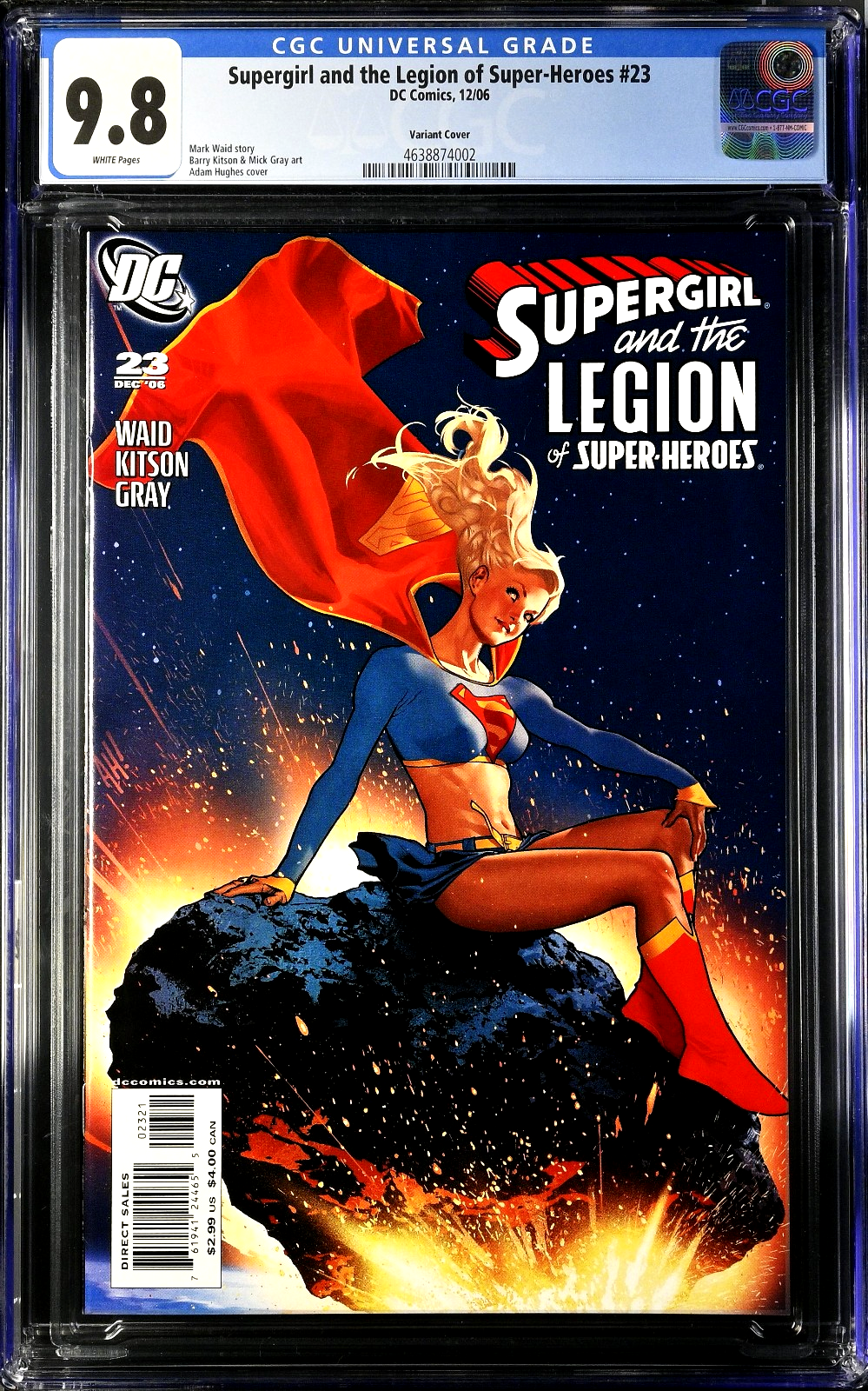 Supergirl Legion of Super Heroes #23 (2006) CGC 9.8 LTD 1:10 Adam Hughes RARE PC
