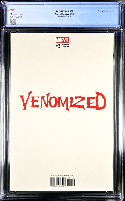 Venomized #1 (2018) CGC 9.8 NM/MT White Skan Srisuwan Hulk 181 Homage Cover "A"