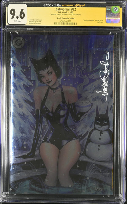 Catwoman #72 (2025) CGC 9.6 NM+ Nathan Szerdy Signed JSA Authenticated Signature
