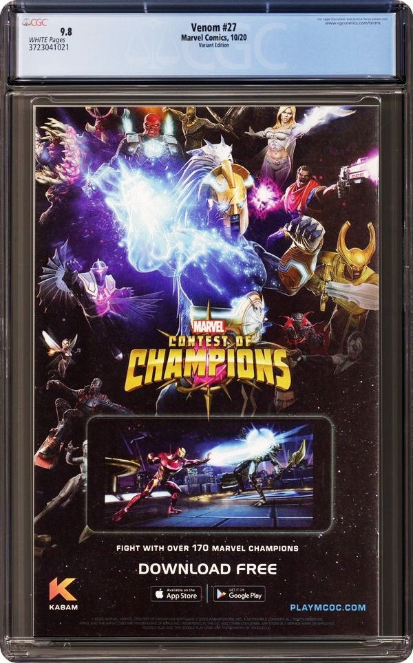 Venom #27 (2020) CGC 9.8 NM/MT White Stegman 1st Codex Retailer Incentive 1:100