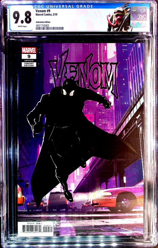 Venom #9 (2019) CGC 9.8 NM/MT Animation Retailer Incentive 1:10 Low Distribution