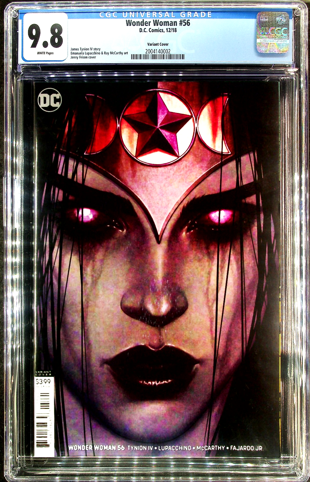 Wonder Woman #56 (2018) CGC 9.8 NM/MT White Jenny Frison Witching Eyes Variant