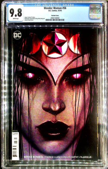 Wonder Woman #56 (2018) CGC 9.8 NM/MT White Jenny Frison Witching Eyes Variant