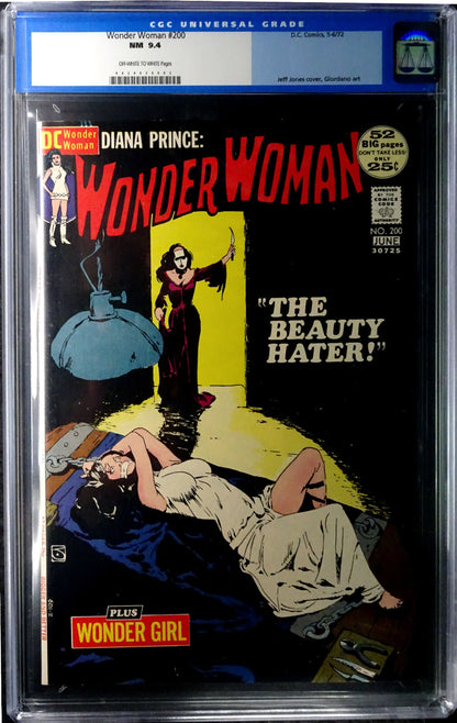 Wonder Woman #200 (1972) CGC 9.4 NM OW WHITE Jones Bondage Cover Old Label