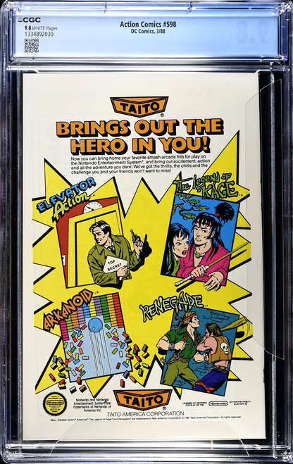 Action Comics #598 (1988) CGC 9.8 NM/MT John Byrne Atomic Explosion Cover