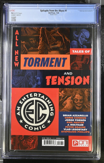 Epitaphs from the Abyss #1 (2024) CGC 9.8 NM/MT Oni Press EC Bermejo Gold Foil