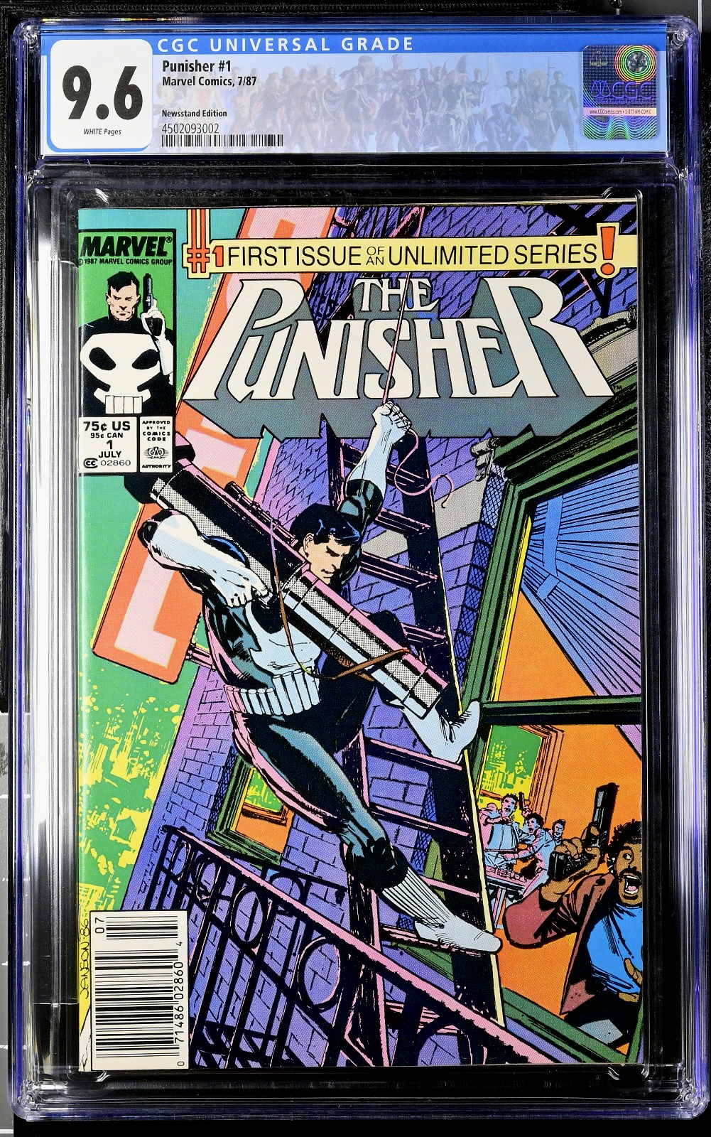 The Punisher #1 (1987) CGC 9.6 NM+ White Pages KEY 1st Solo Series NEWSSTAND