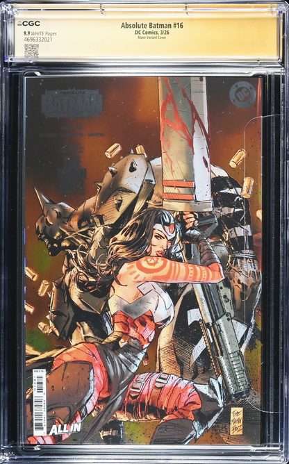 Absolute Batman #16 (2026) CGC SS 9.9 MINT Mann Foil Signed Clay & Seth TOP POP