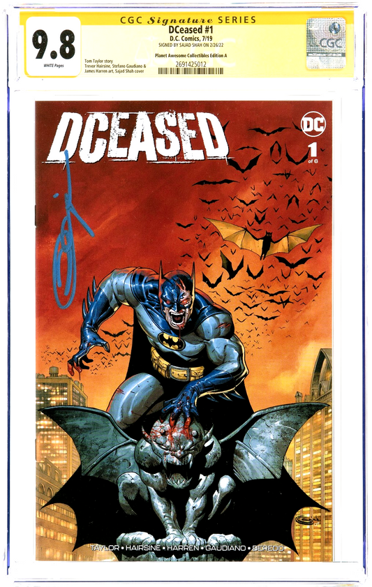 DCeased #1 (2019) CGC 9.8 NM/MT SS Sajad Shah Signed Planet Awesome Collectibles