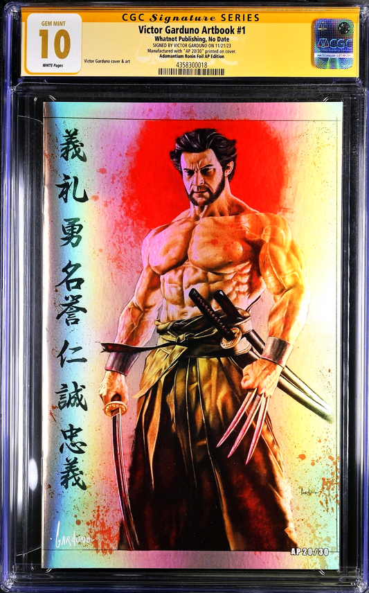 Victor Garduno Artbook #1 (2023) CGC 10 GEM Adamantium Ronin Artist Proof RARE