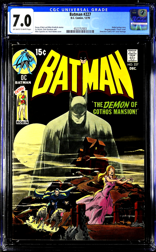 Batman #227 (1970) CGC 7.0 FN/VF OW White Pages Classic Neal Adams Homage DC #31